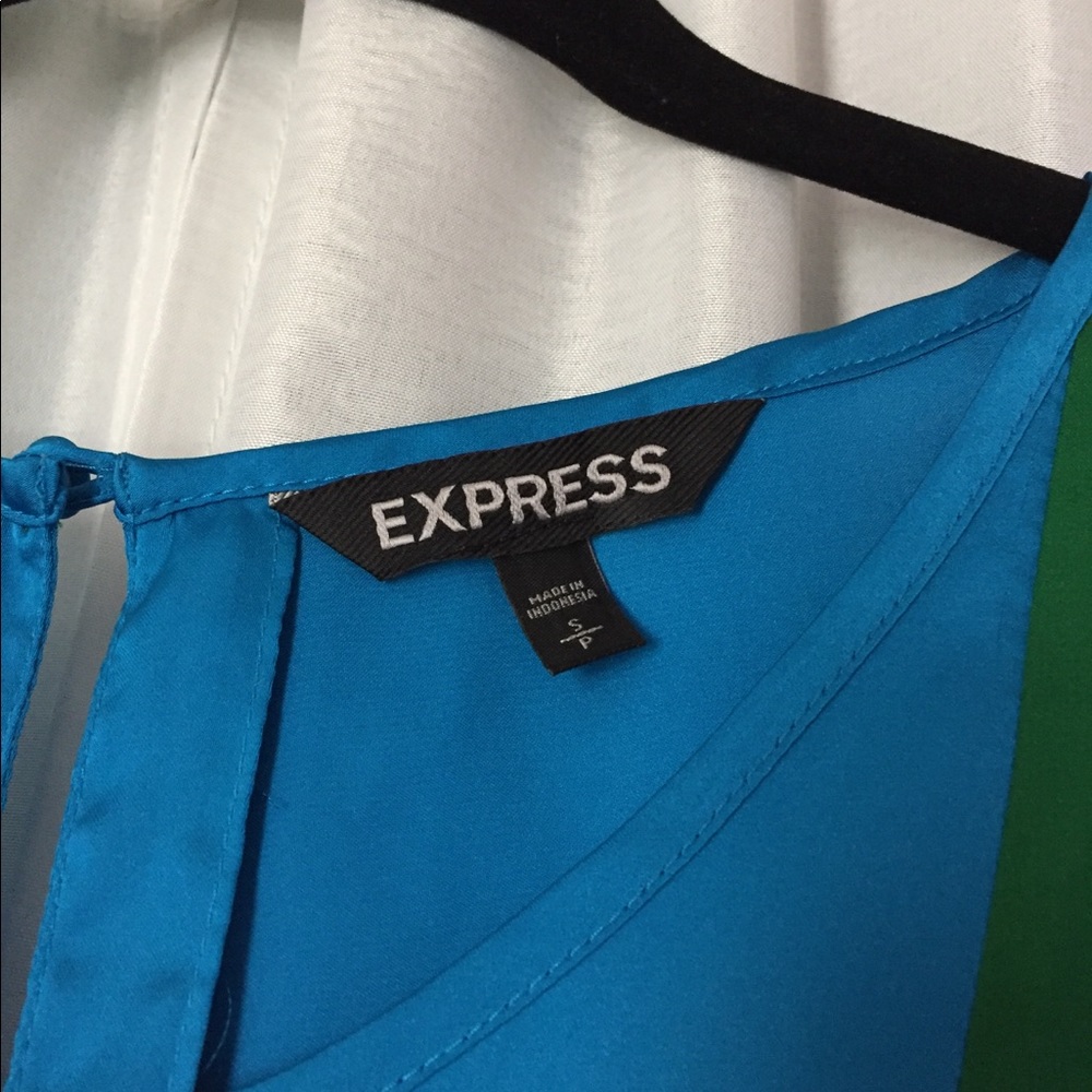 Express Color Block silk blouse - Picture 2 of 7
